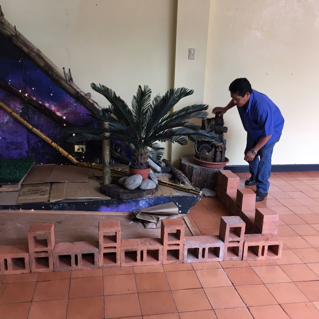 armado portal navideño