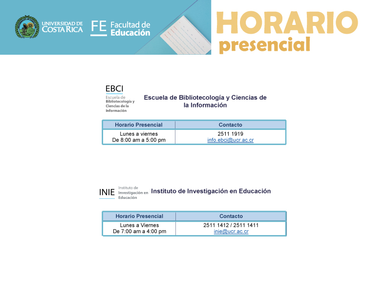 Horarios EBCI